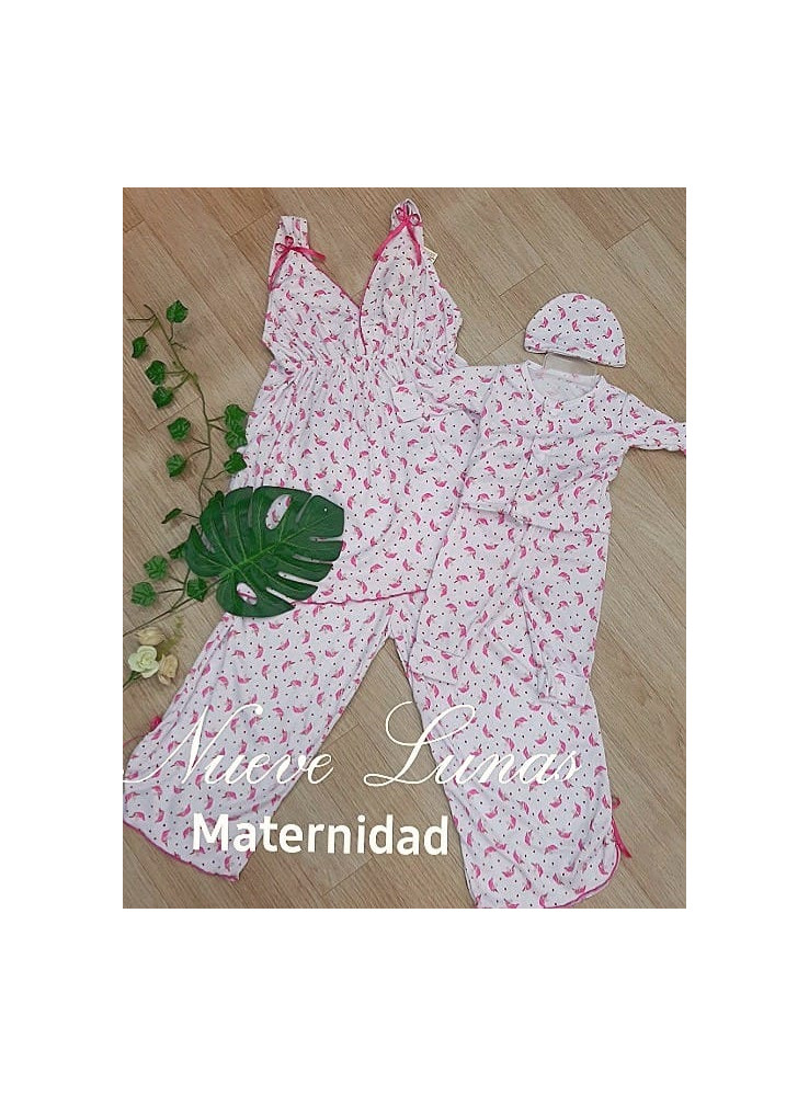 Deshabilitar tapa lunes Pijamas maternas mamá bebe. (Batola y capri) - Nueve Lunas - Tiendas  maternas