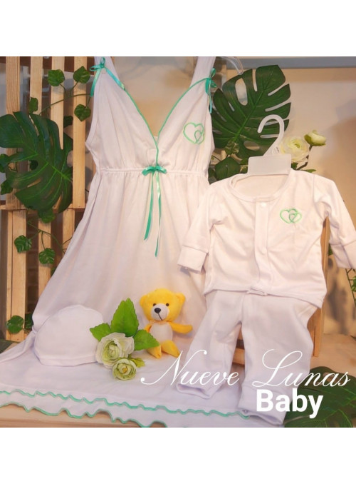 Pijamas maternas mamá bebe. (Batola y capri)